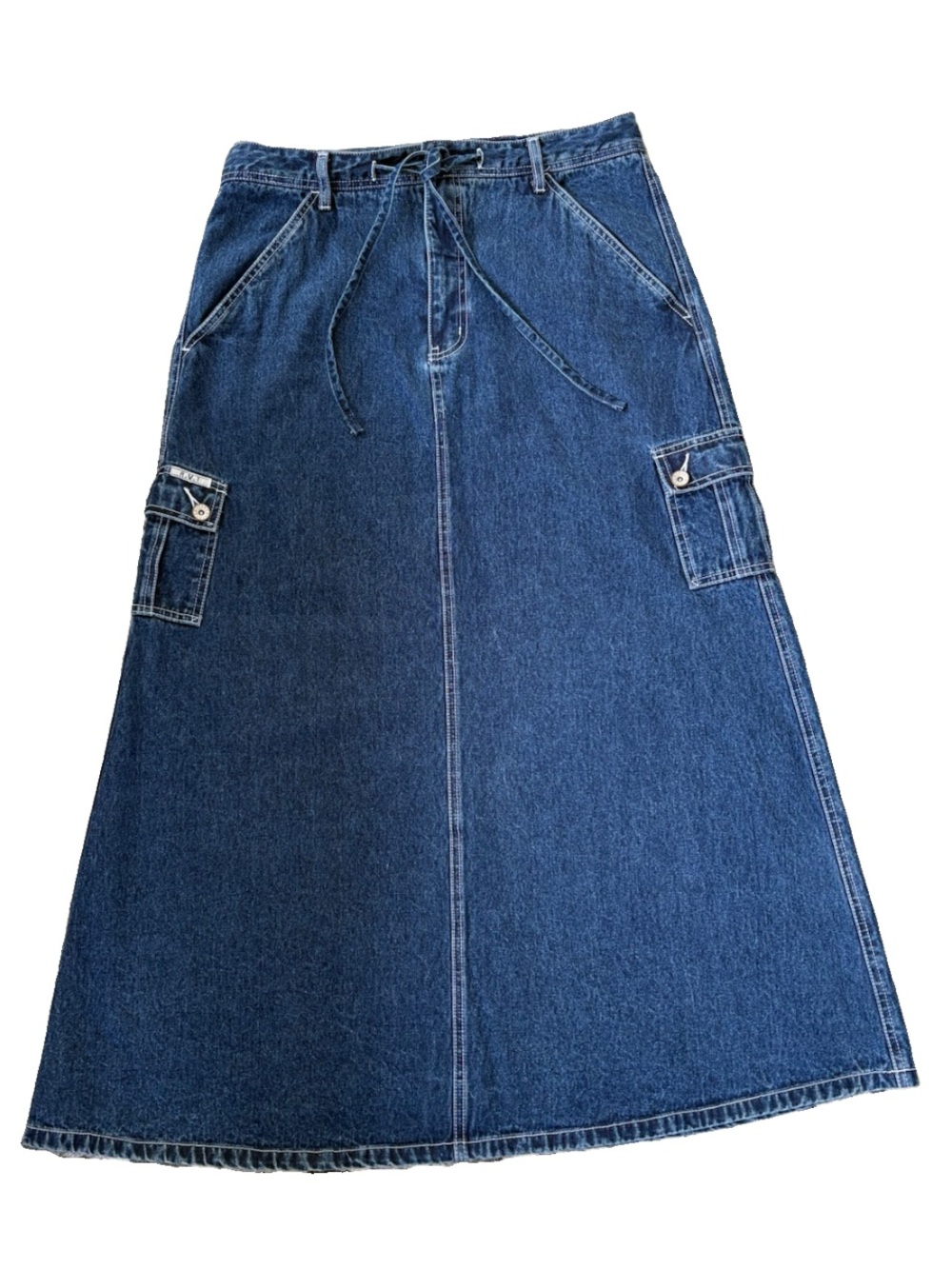 Vintage 90’s R.V.T Blue Denim A-Line Skirt 13/14 Youth/Adult
